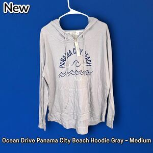 New NWT Ocean Drive Panama City Beach Hoodie – Gray – Size Medium